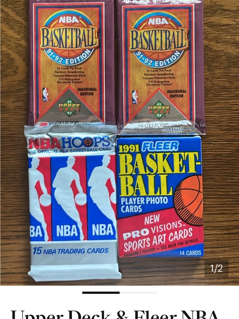 Upper Deck & Fleer NBA Basketball Trading Card Packs - Red/Blue/Yellow